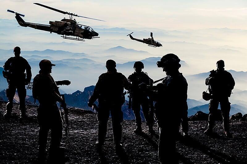 Image of military personnel in the build